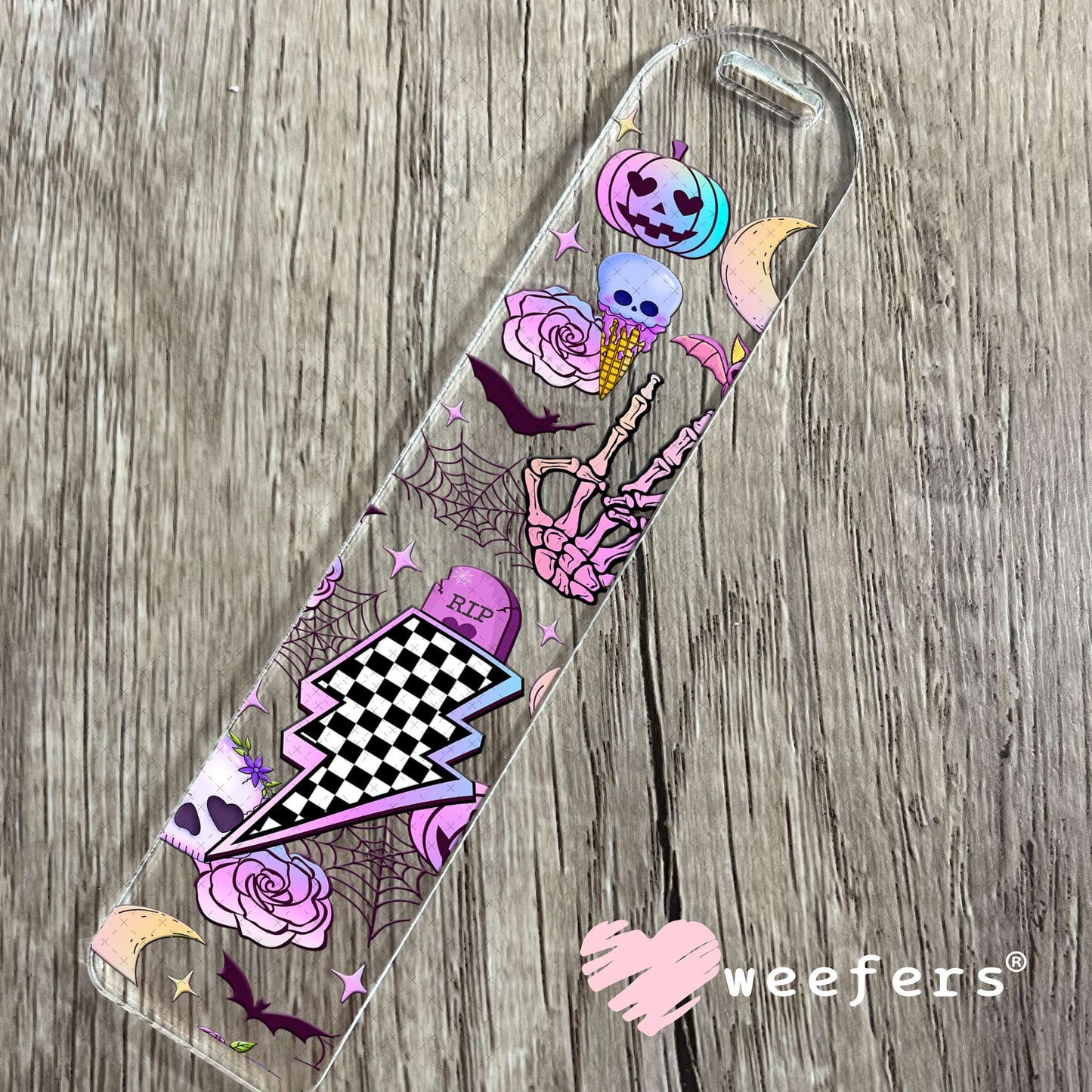 Purple Halloween Pumpkins UV DTF Cup Wrap Bookmark Weefers