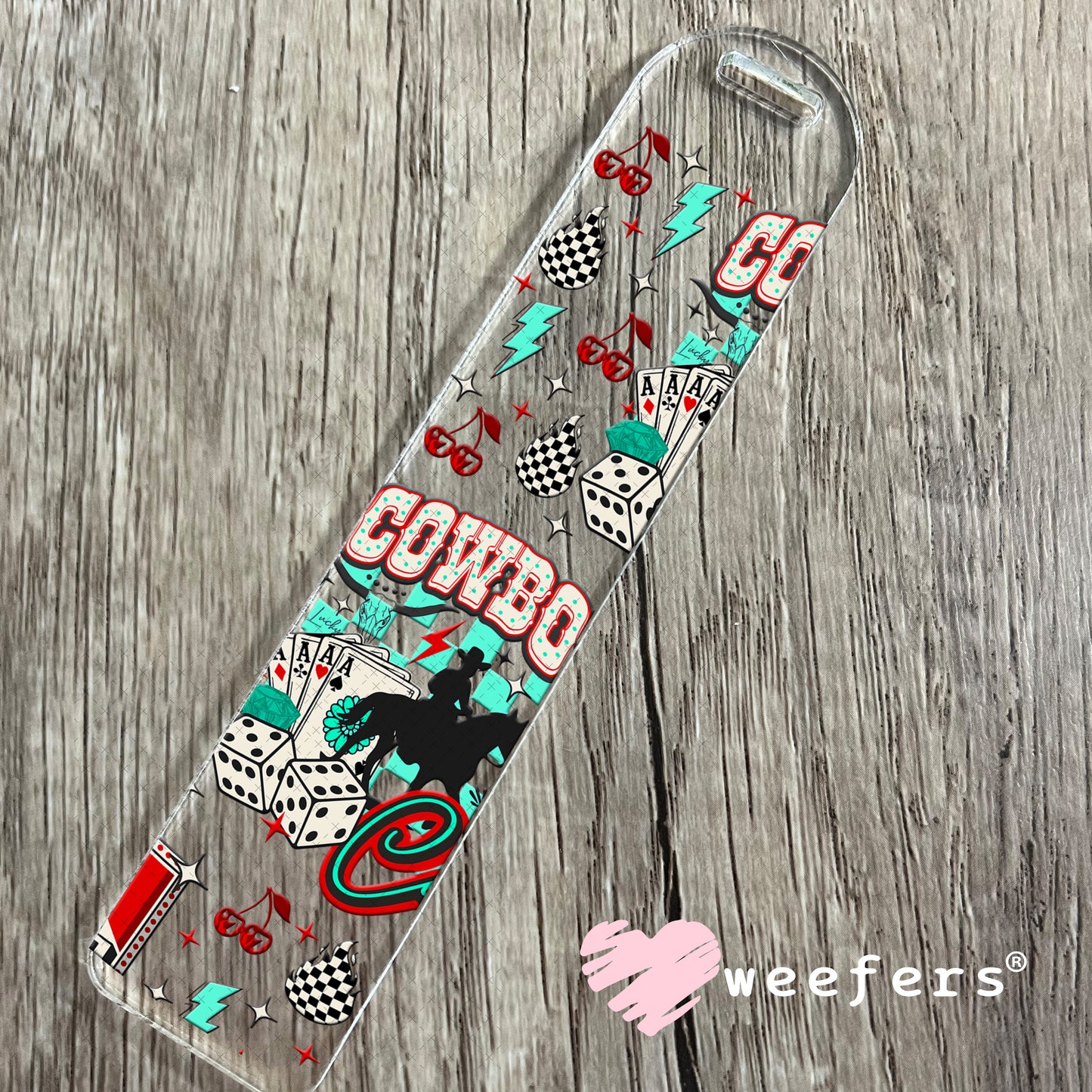 Cowboy Casino UV DTF Cup Wrap - Weefers Exclusive Bookmark Weefers