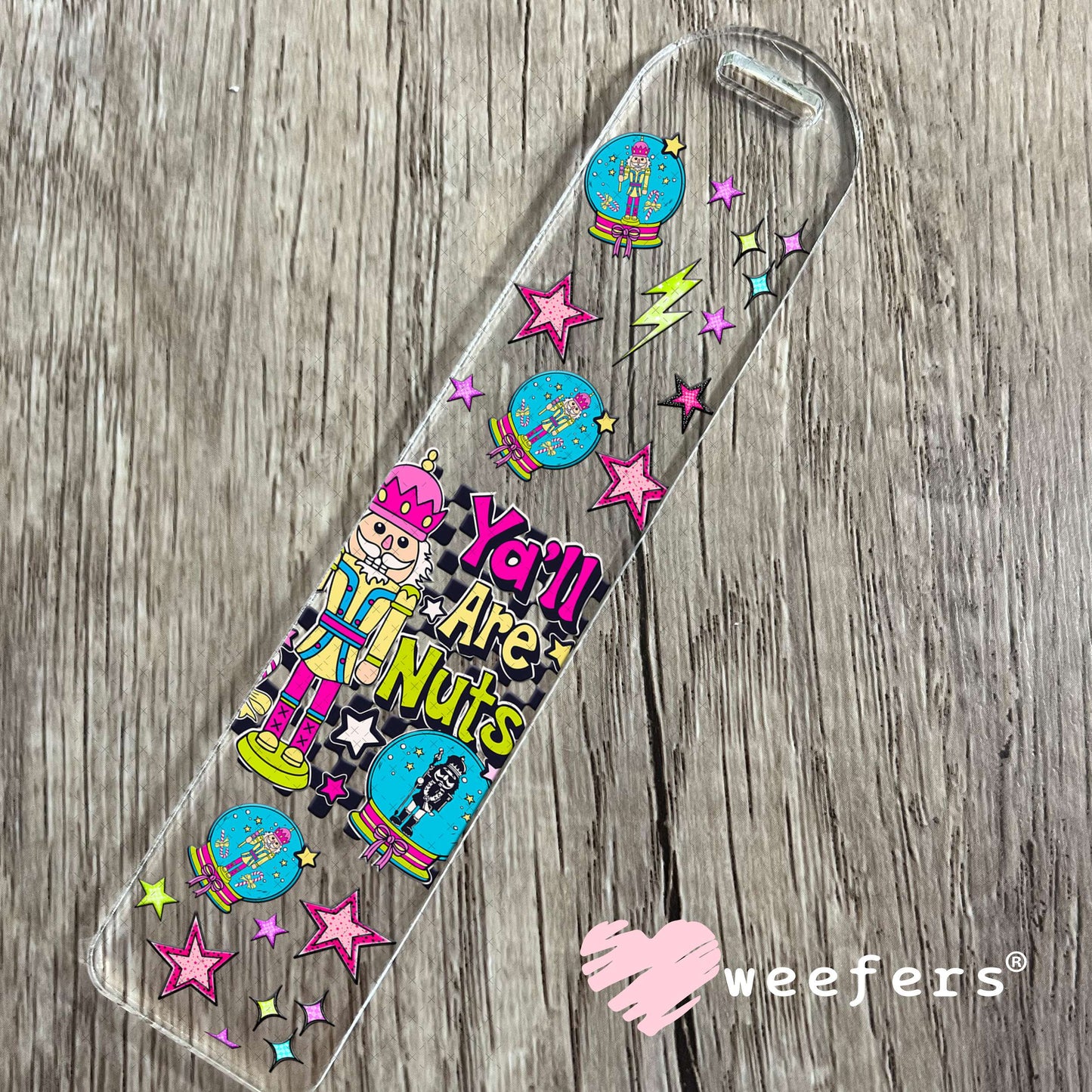 Y'all are Nuts UV DTF Christmas Cup Wrap - Weefers Exclusive Bookmark Weefers