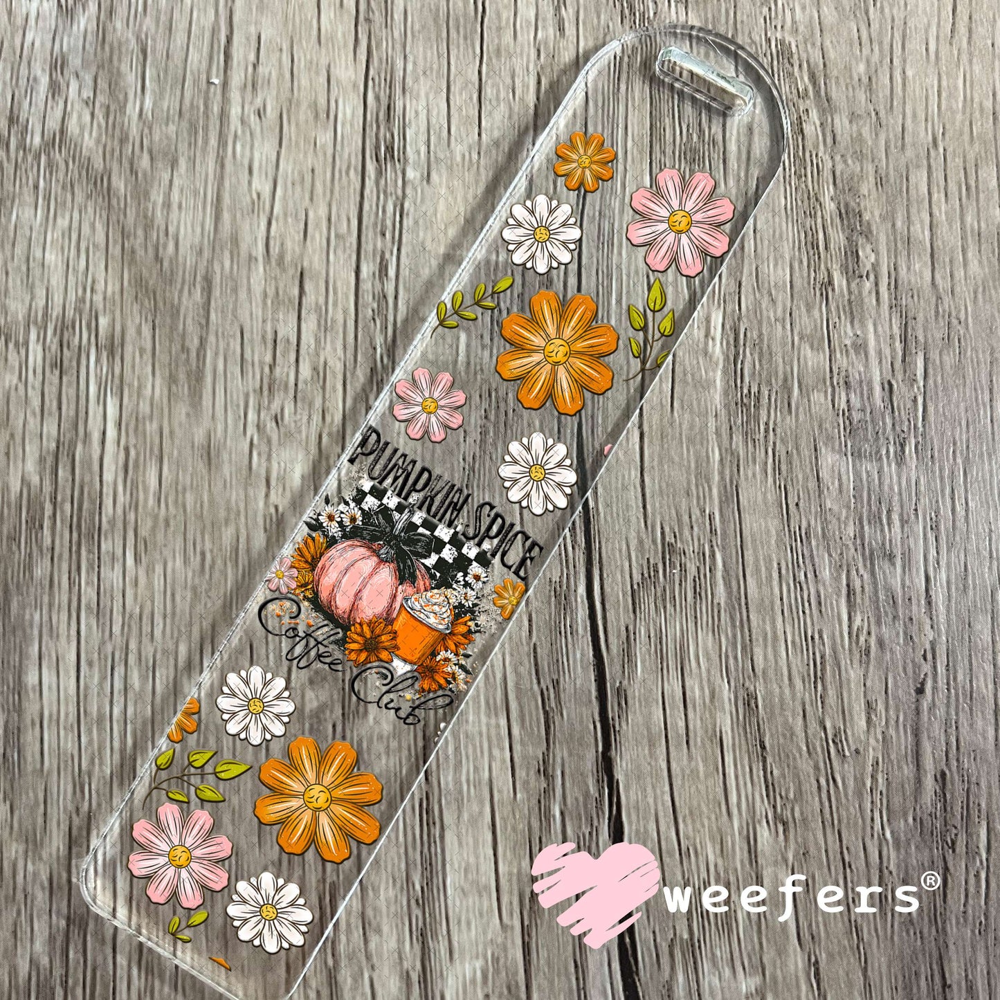 Pumpkin Spice Coffee Club UV DTF Christmas Cup Wrap - Weefers Exclusive Bookmark Weefers