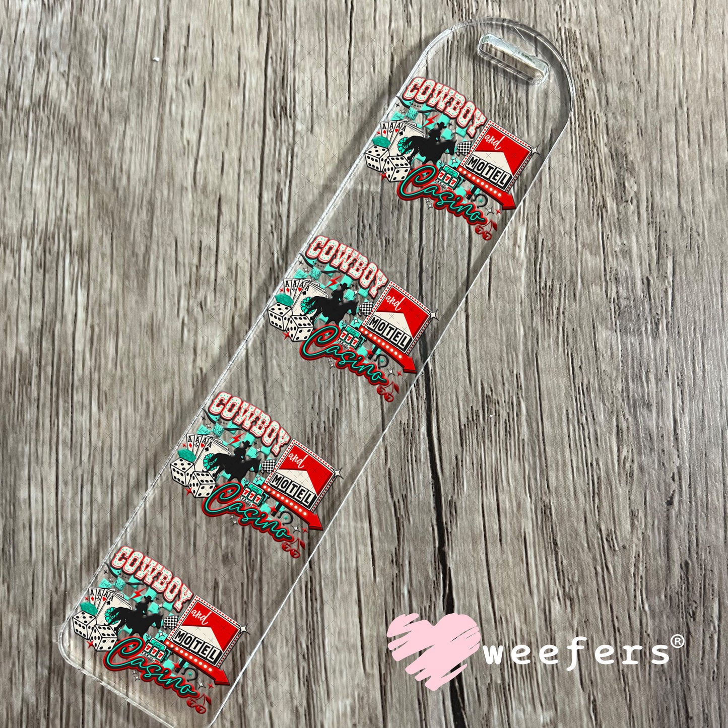 Cowboy Casino UV DTF Decal Bookmark Weefers