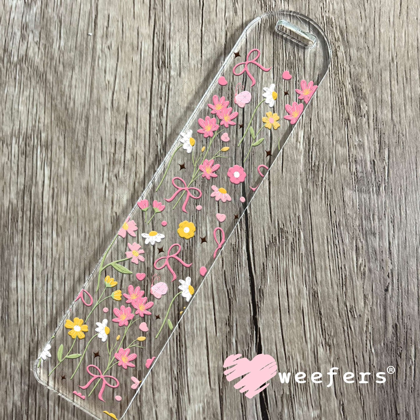 Dainty Flowers and Coquette Bows UV DTF Cup Wrap Bookmark Weefers