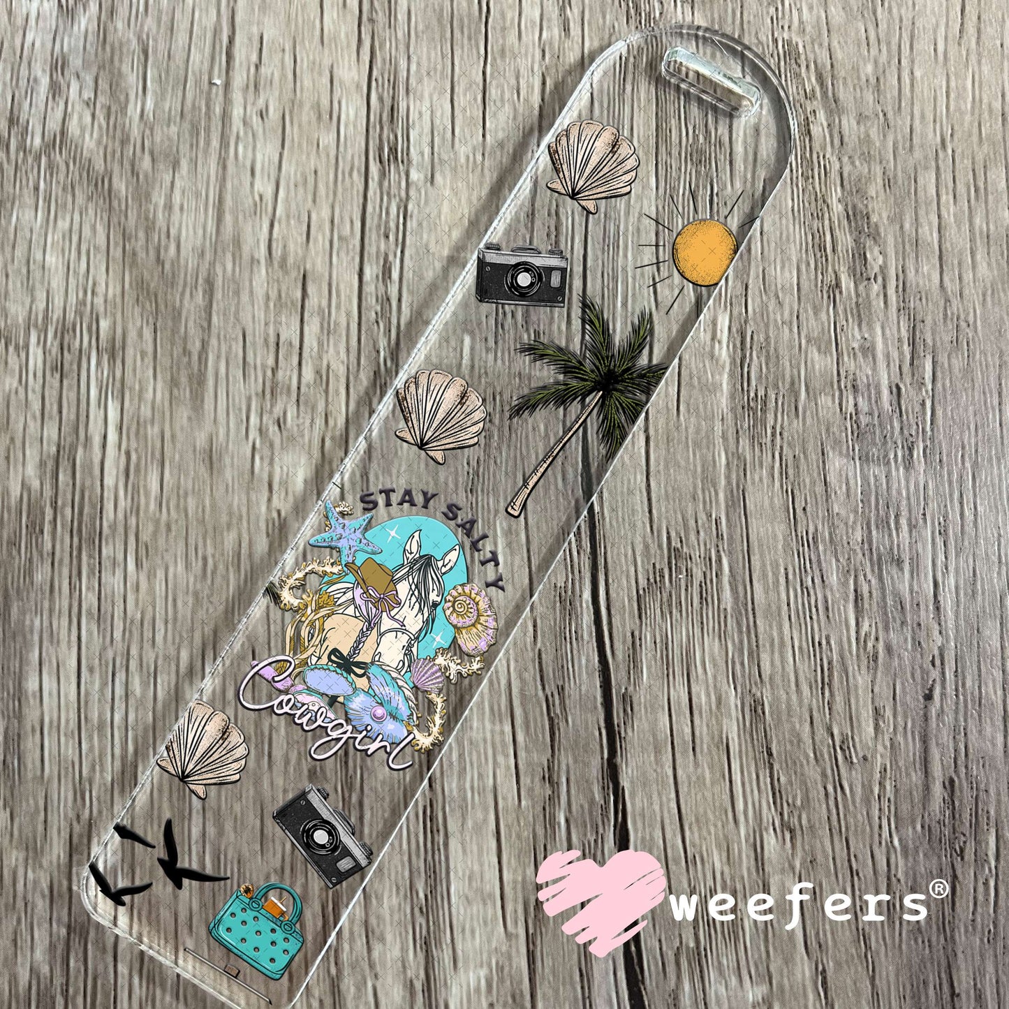 Stay Salty Cowgirl UV DTF Cup Wrap - Weefers Exclusive Bookmark Weefers
