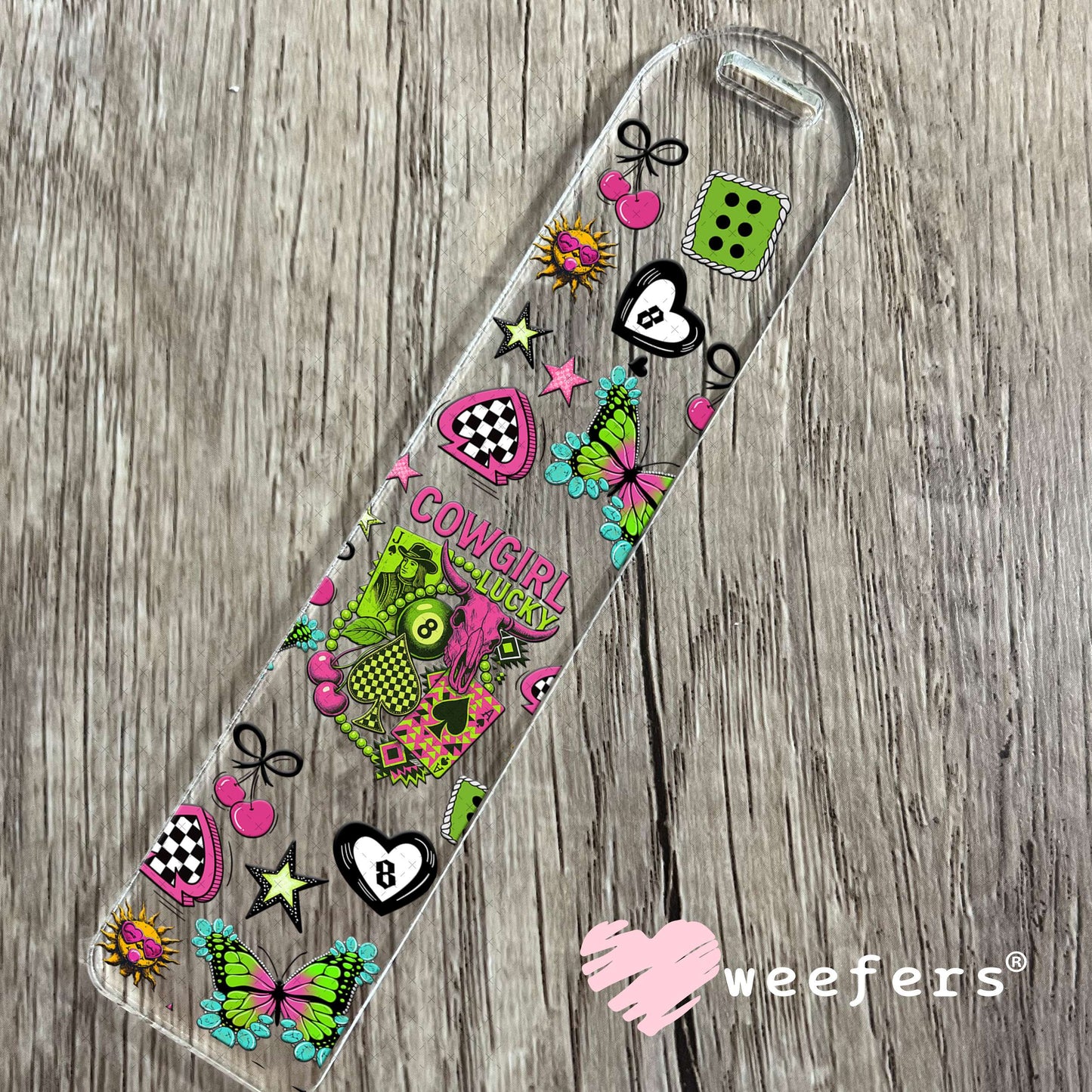 Cowgirl Lucky UV DTF Cup Wrap - Weefers Exclusive Bookmark Weefers