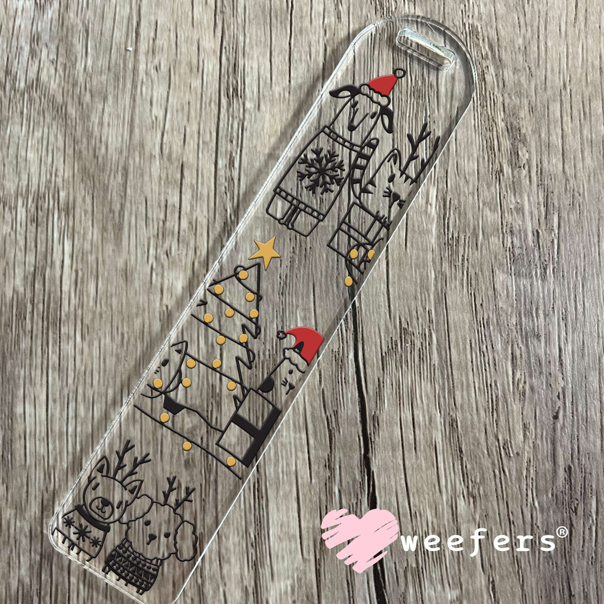 Dog and Cat Friends Christmas UV DTF Cup Wrap Bookmark Weefers
