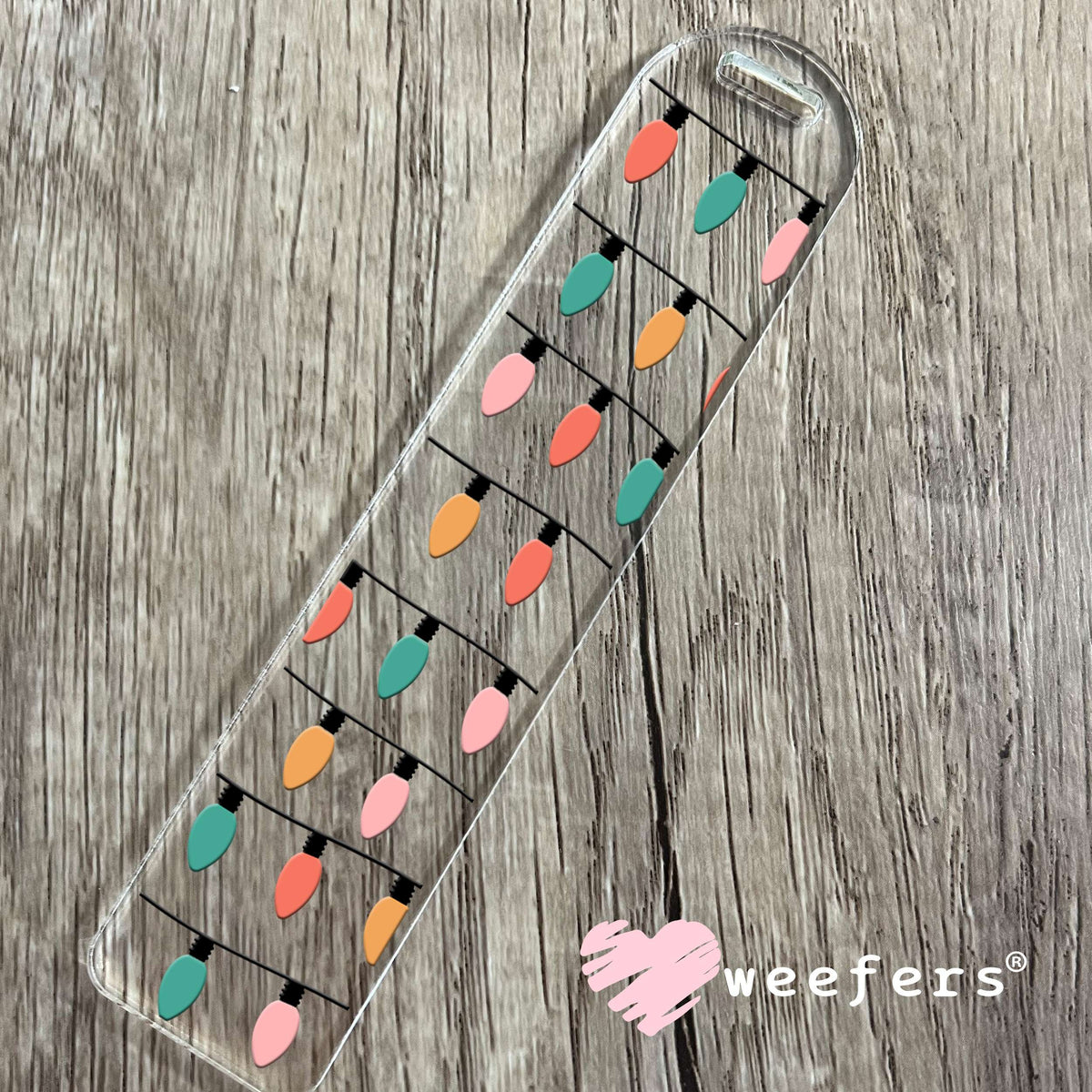 Retro Christmas Lights UV DTF Cup Wrap Bookmark Weefers