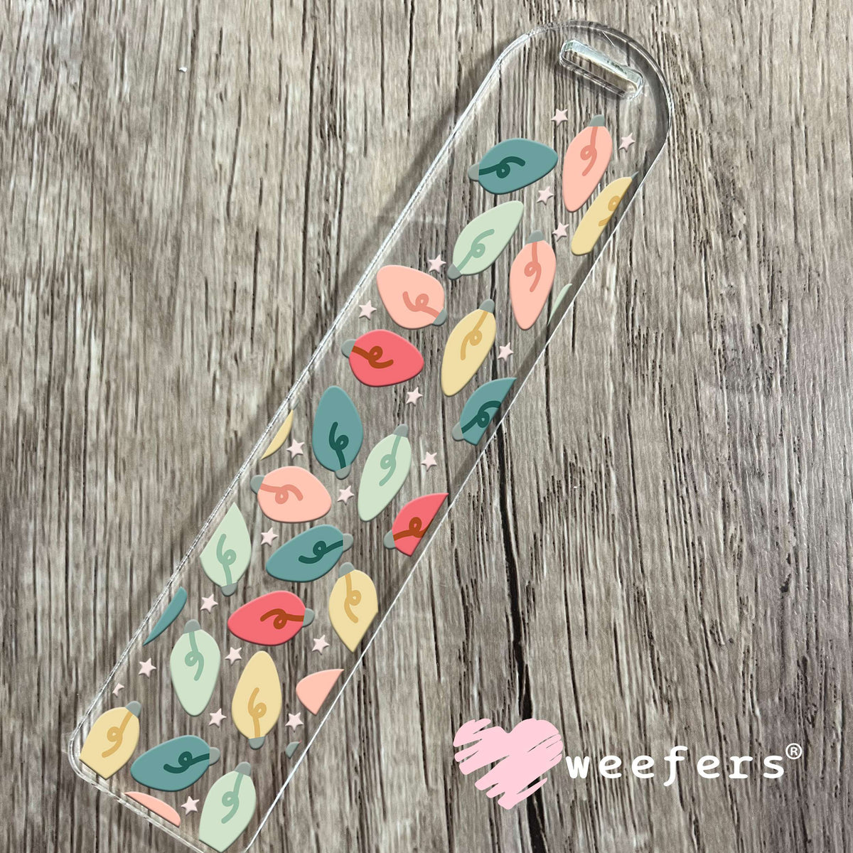 Dancing Christmas Lights UV DTF Cup Wrap Bookmark Weefers