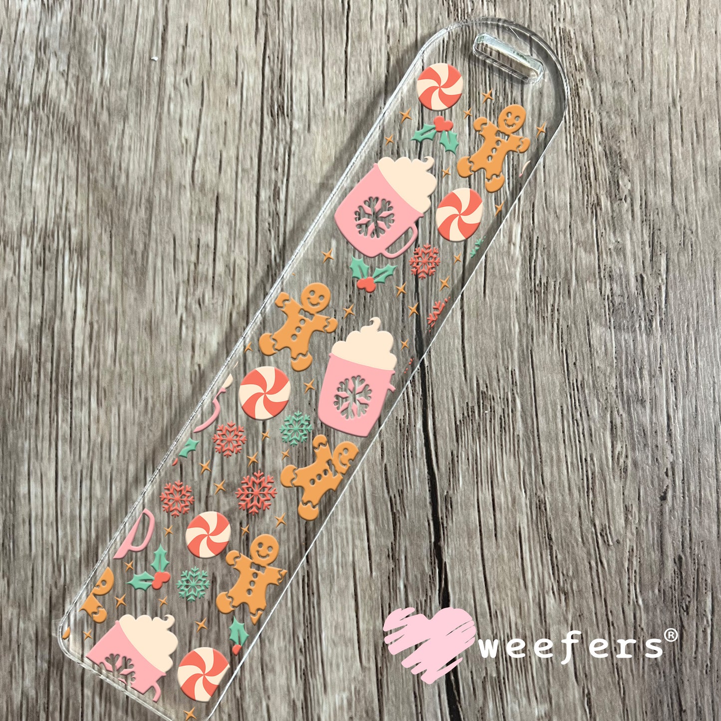 Gingerbread Hot Chocolate Christmas UV DTF Cup Wrap Bookmark Weefers