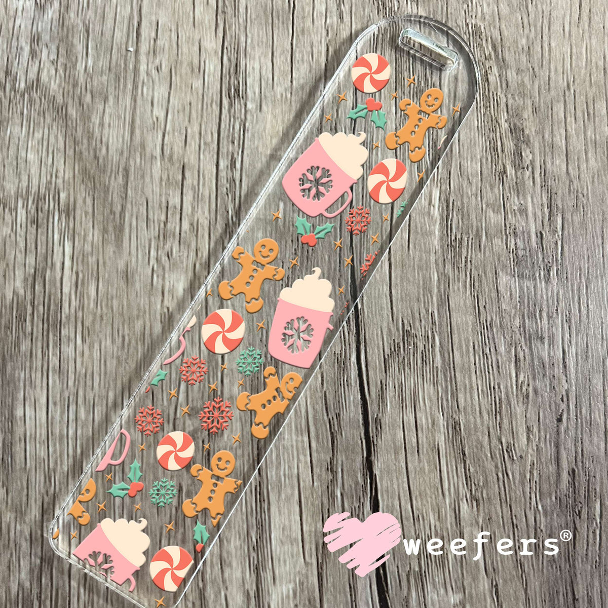 Gingerbread Hot Chocolate Christmas UV DTF Cup Wrap Bookmark Weefers