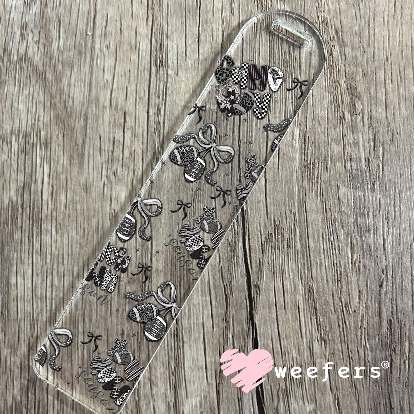 Game Day Black Lace UV DTF Cup Wrap - Weefers Exclusive Bookmark Weefers
