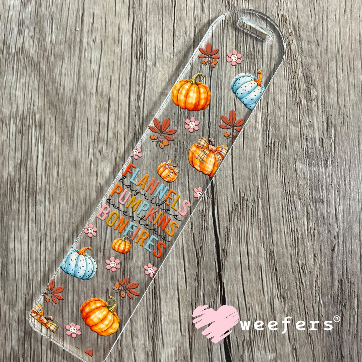Flannels Pumpkins Bonfires UV DTF Cup Wrap Bookmark Weefers