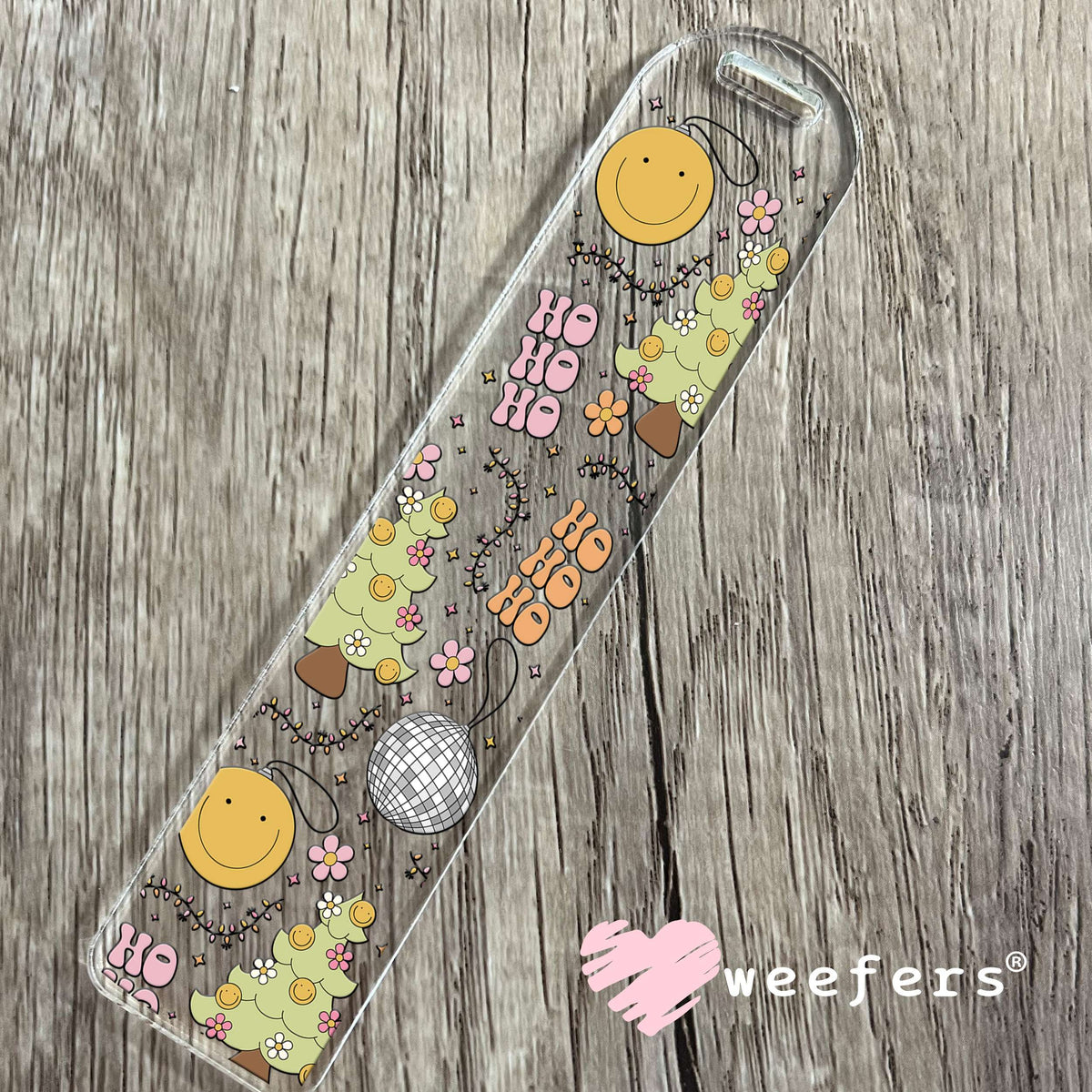 Ho Ho Ho Smile Face Christmas UV DTF Cup Wrap Bookmark Weefers