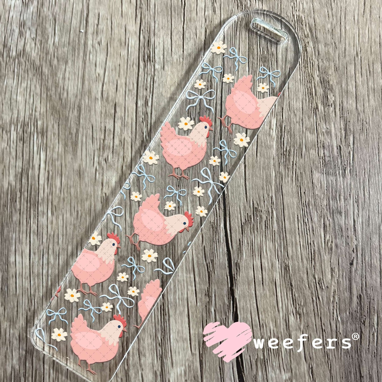 Coquette Chickens UV DTF Cup Wrap Bookmark Weefers