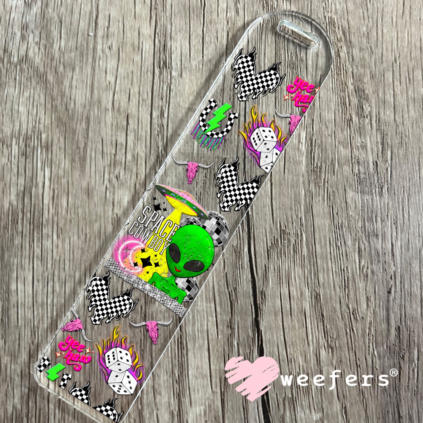 Space Cowboy UV DTF Cup Wrap - Weefers Exclusive Bookmark Weefers