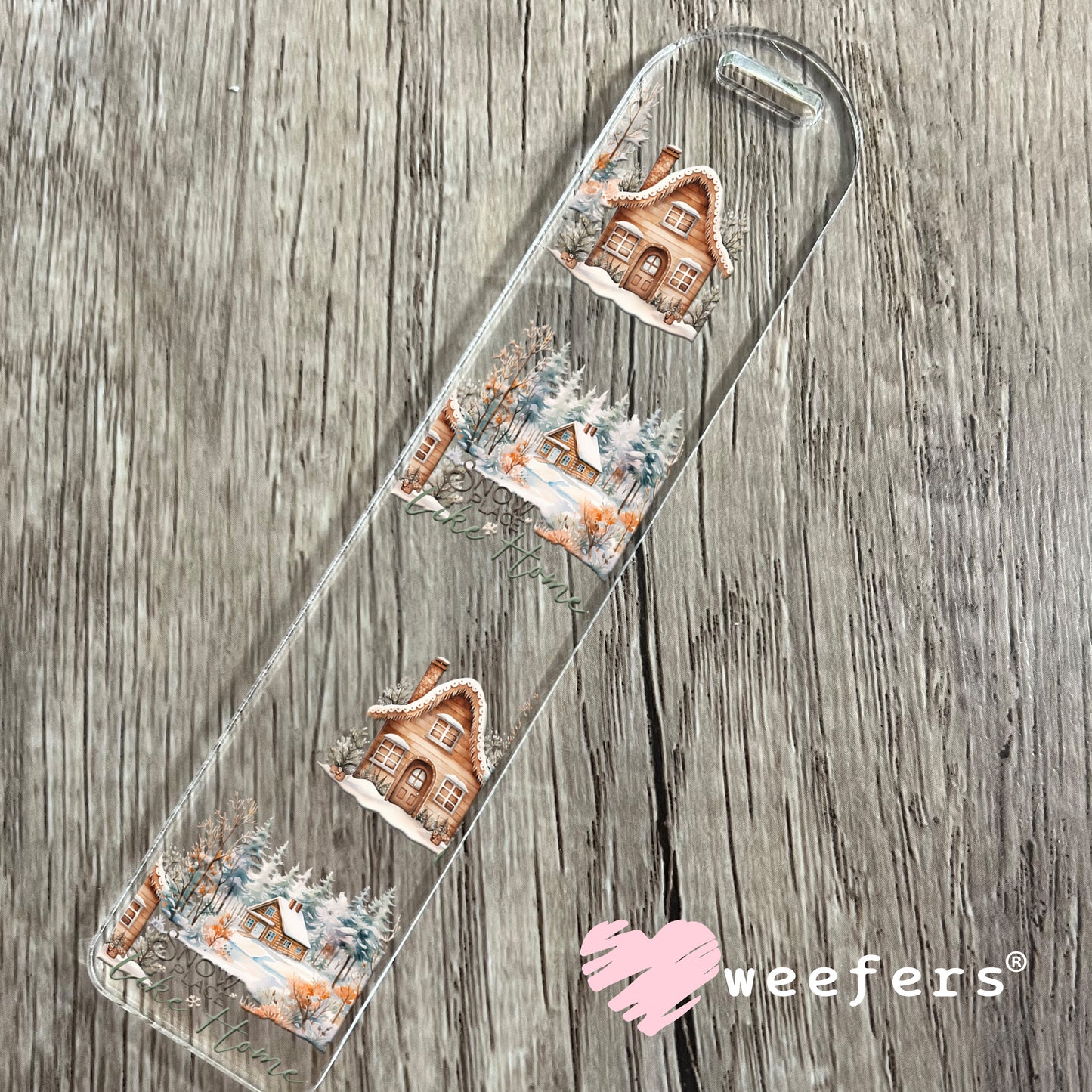 Snow Place Like Home Christmas Gingerbread UV DTF Cup Wrap Bookmark Weefers