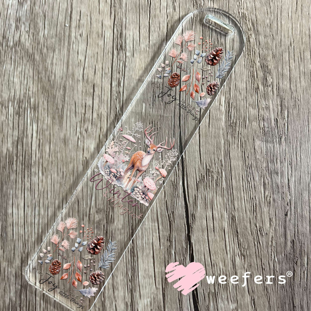 Winter Magic Christmas Deer UV DTF Cup Wrap Bookmark Weefers