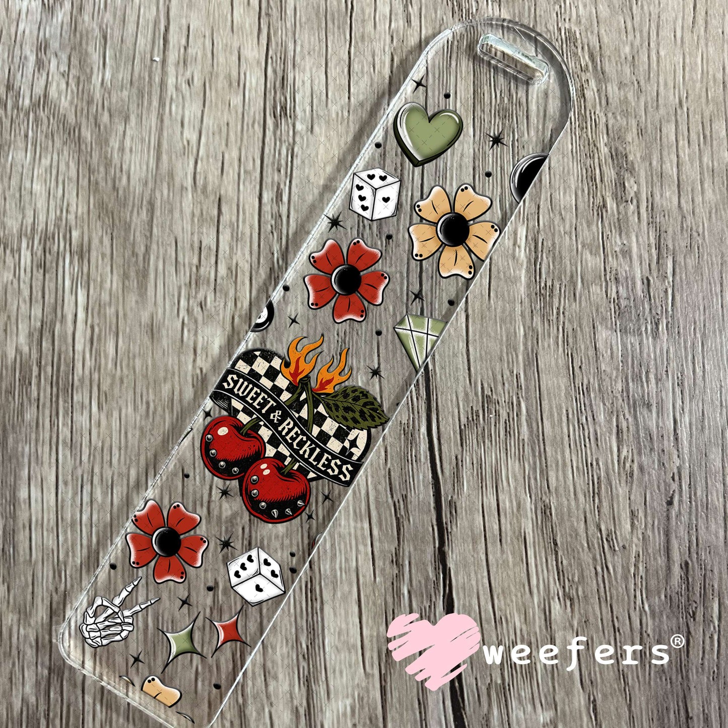 Sweet and Reckless UV DTF Cup Wrap - Weefers® Exclusive Bookmark Weefers