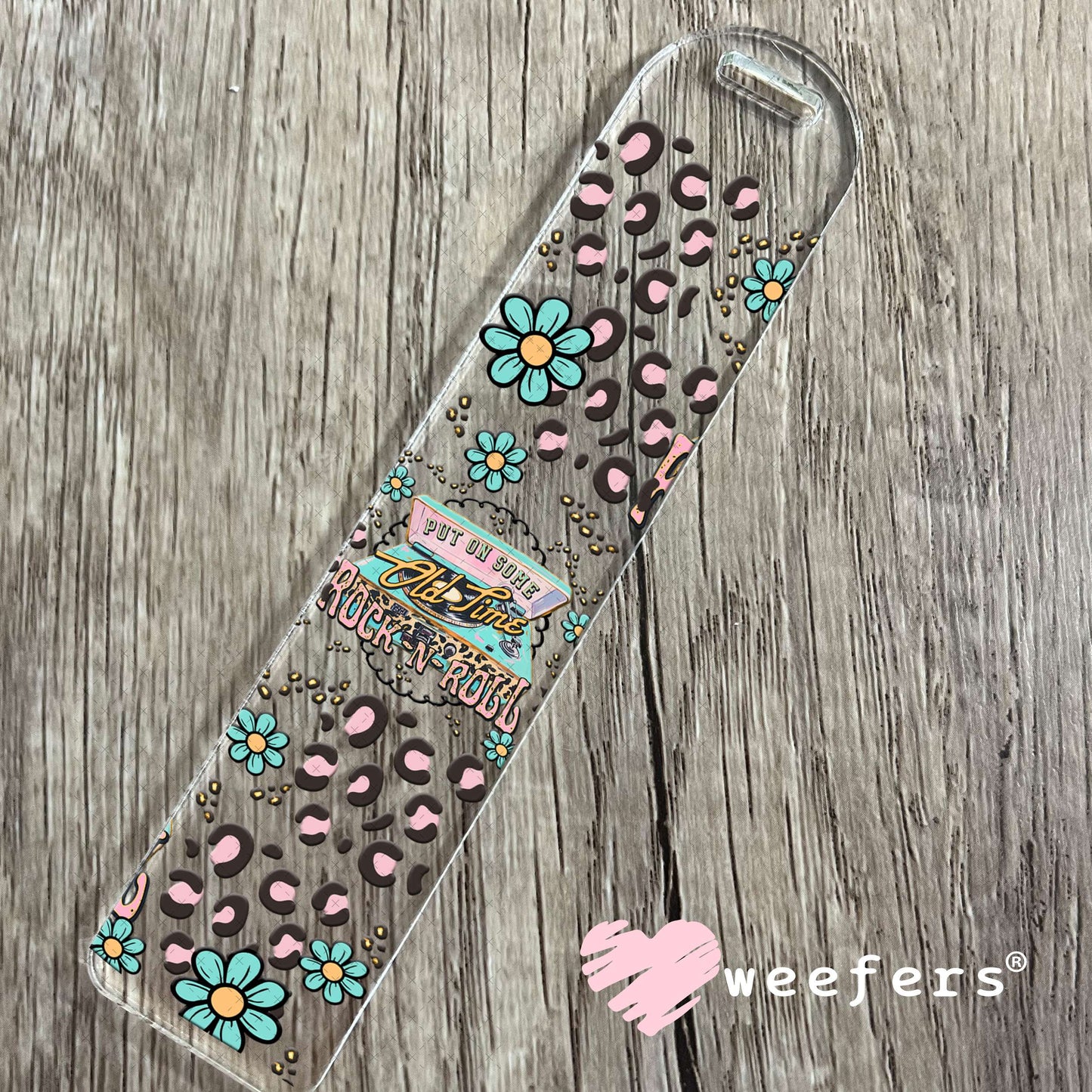 Put on Some Old Time Rock N Roll UV DTF Cup Wrap - Weefers Exclusive Bookmark Weefers