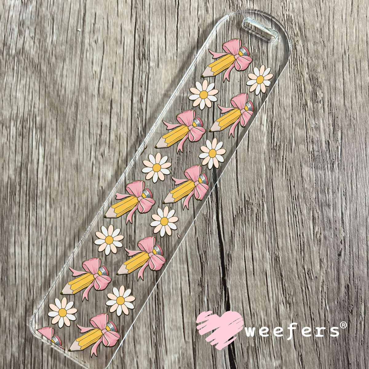 Coquette Pencils and Flowers UV DTF Cup Wrap Bookmark Weefers