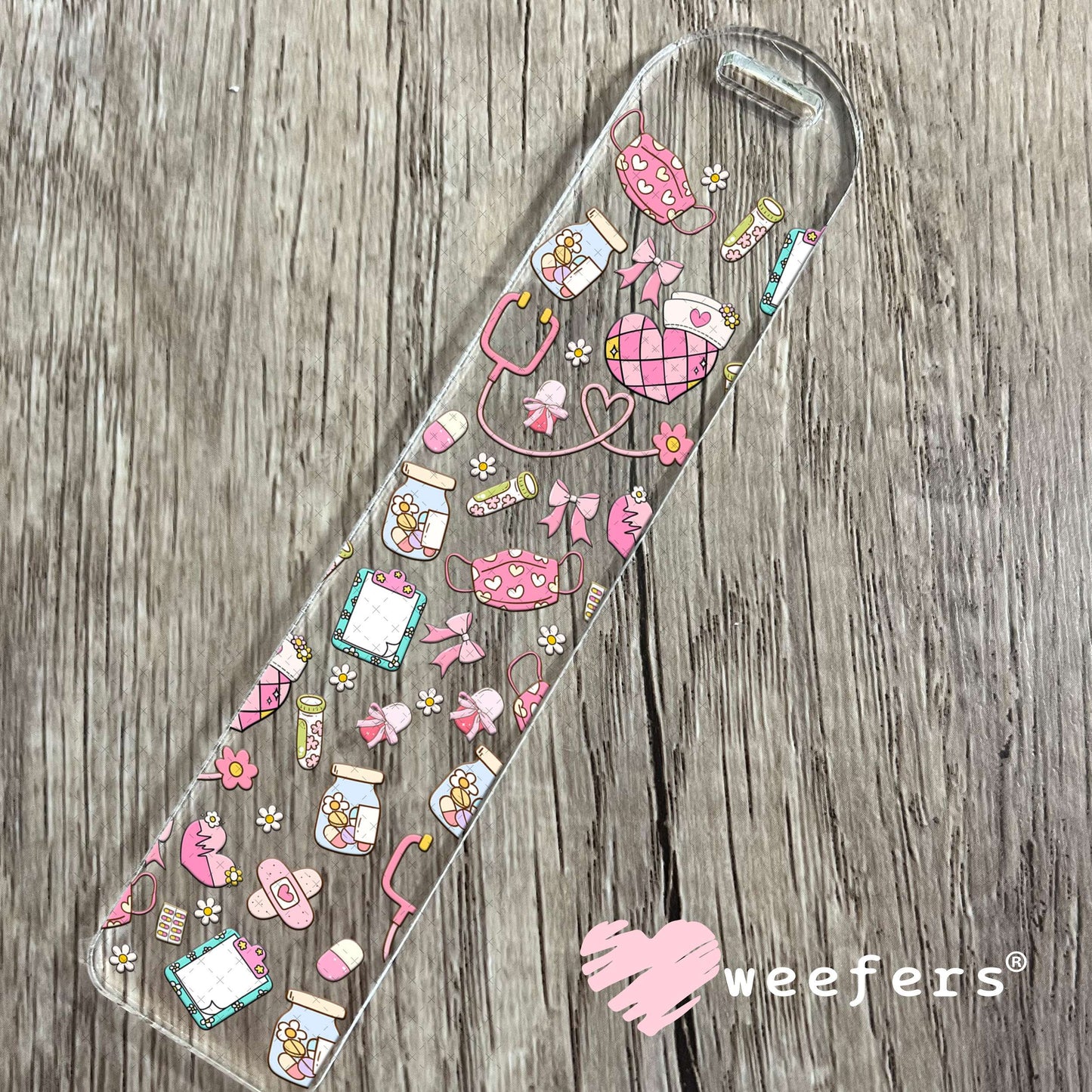 UV DTF Cup Wrap – Pink Nurse Daily Life Bookmark Weefers