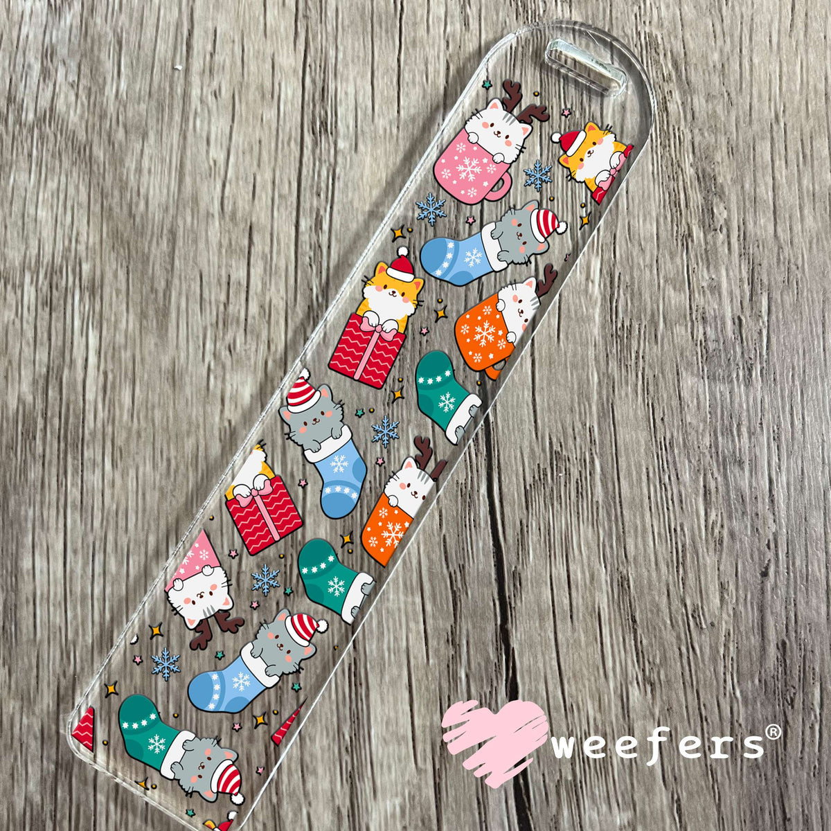 Christmas Kitty Cats Stockings UV DTF Cup Wrap Bookmark Weefers