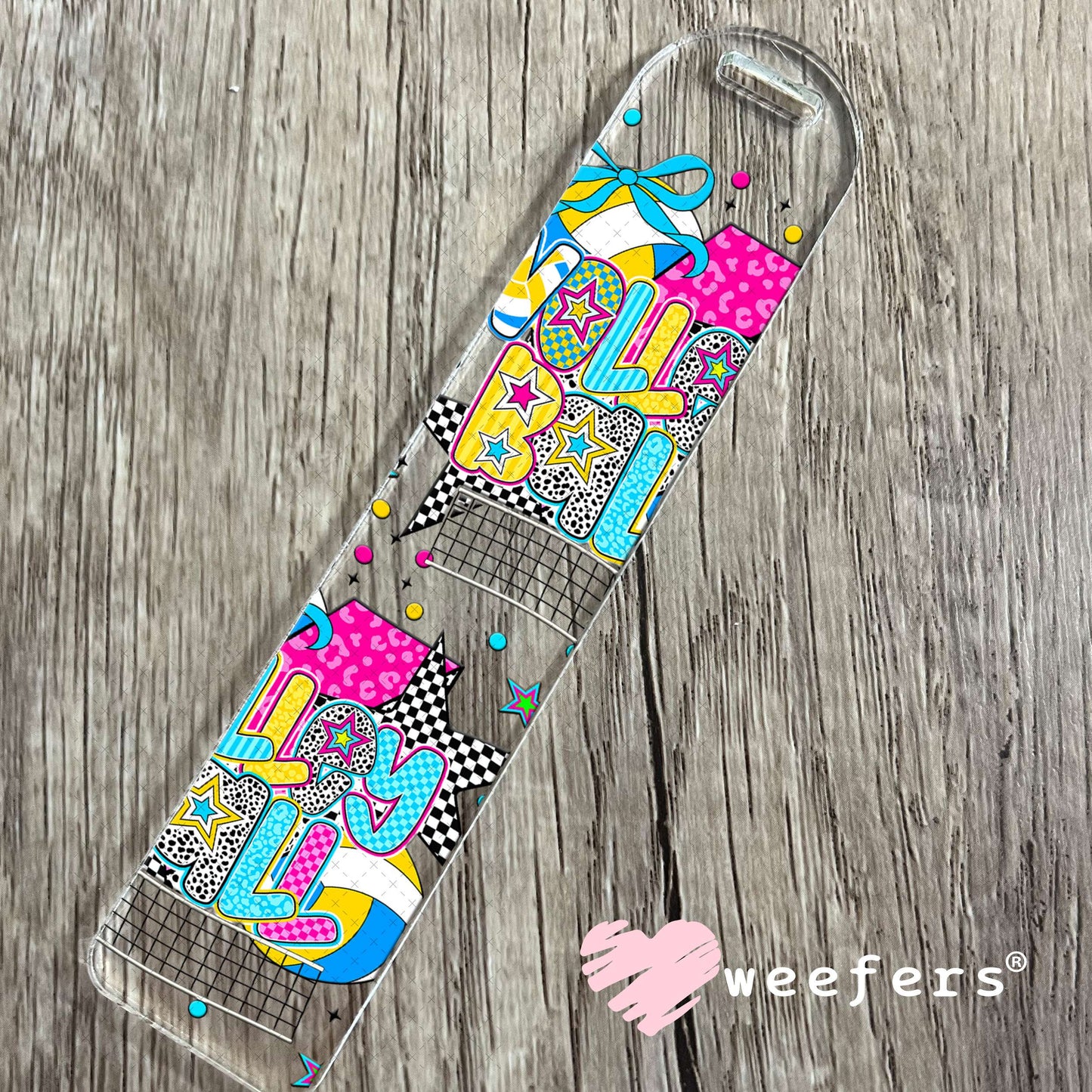 UV DTF Cup Wrap – Preppy Volleyball - Weefers® Exclusive Bookmark Weefers