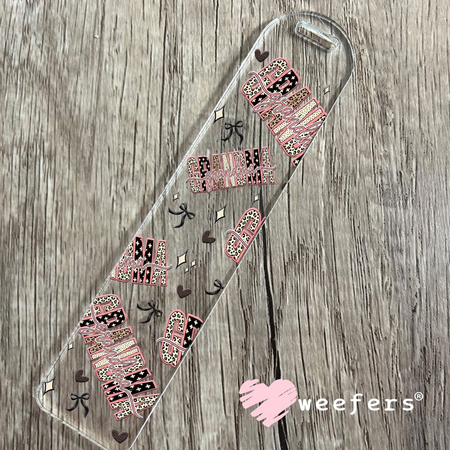 UV DTF Cup Wrap – Grandma Cheetah Print - Weefers Exclusive Bookmark Weefers