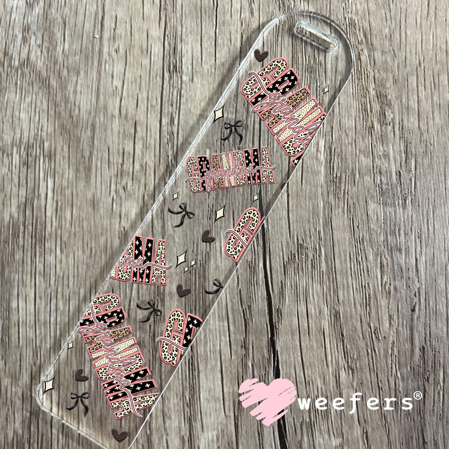 UV DTF Cup Wrap – Grandma Cheetah Print - Weefers Exclusive Bookmark Weefers