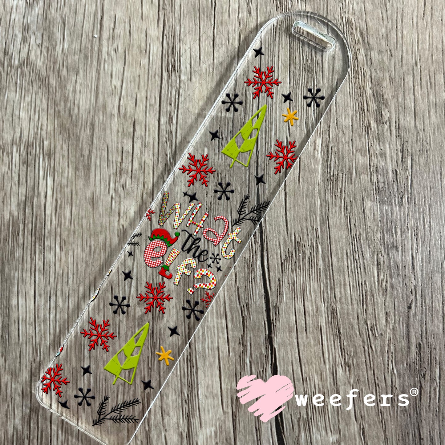 UV DTF Cup Wrap – Christmas What the Elf- Weefers Exclusive Bookmark Weefers