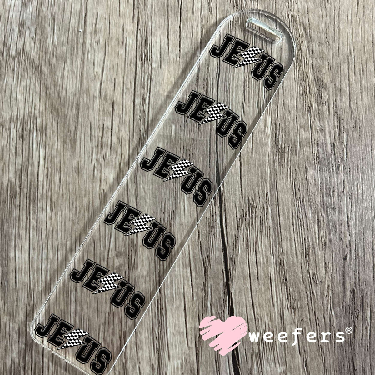 Jesus Checker Lightening Bolt UV DTF Cup Wrap Bookmark Weefers