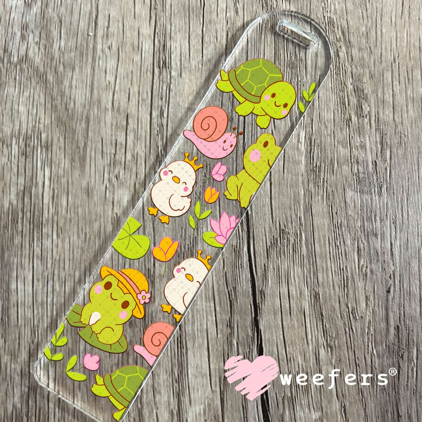UV DTF Cup Wrap – Lilly pad friends Frogs Turtles Snails Bookmark Weefers