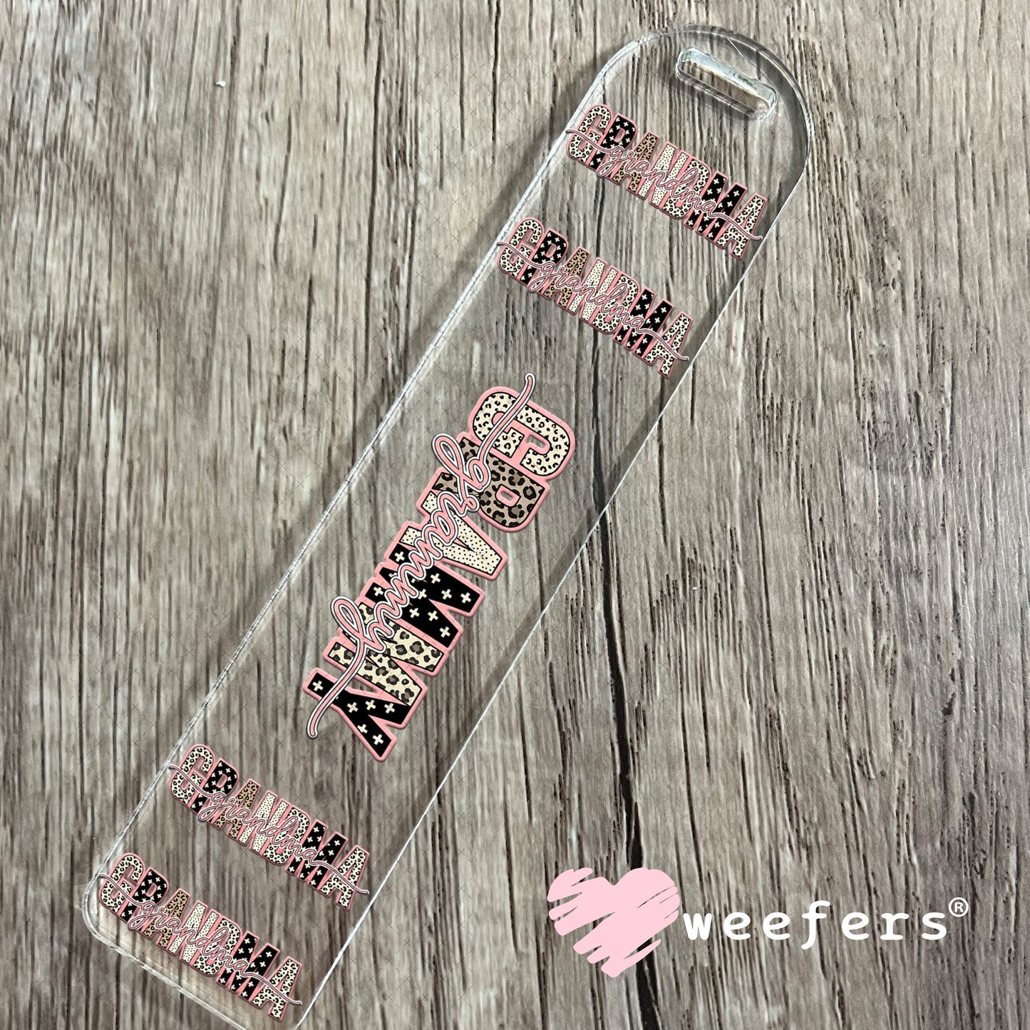 UV DTF Cup Wrap – Cheetah Grandma Bookmark Weefers