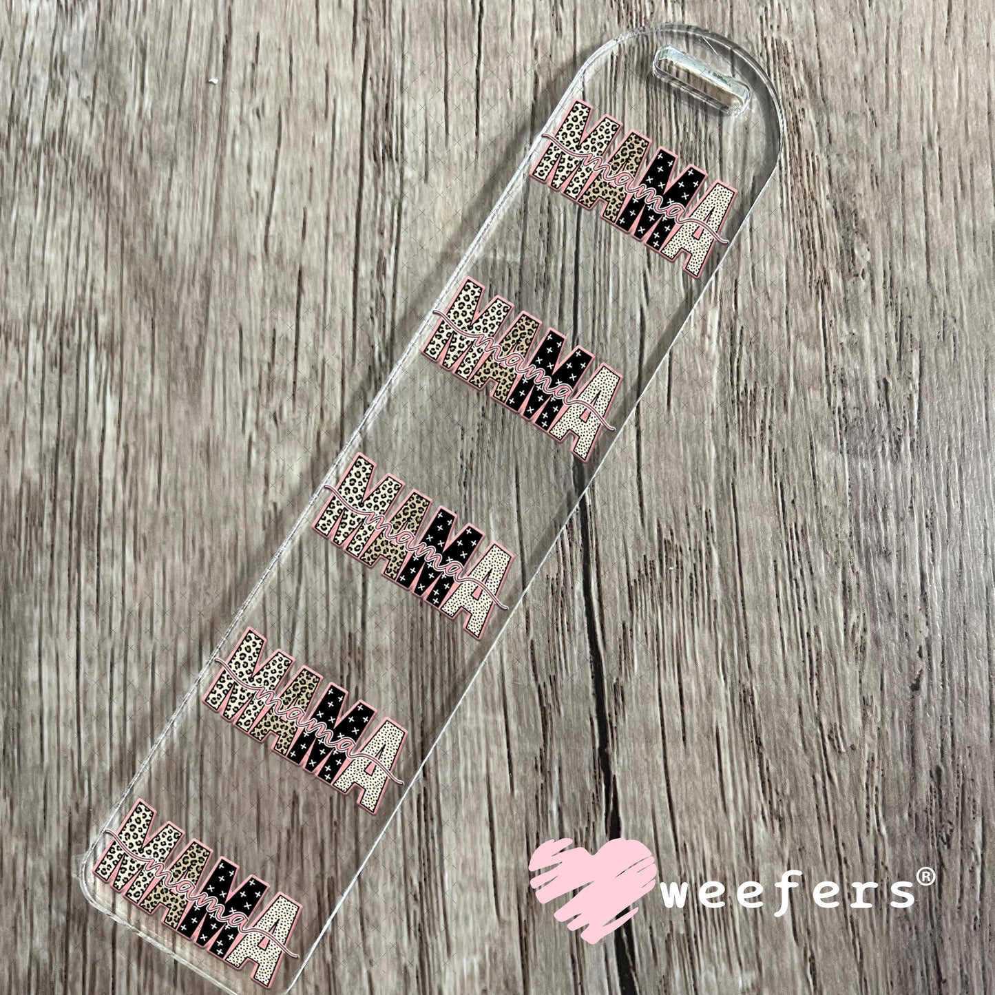 UV DTF Cup Wrap – Cheetah Mama Bookmark Weefers