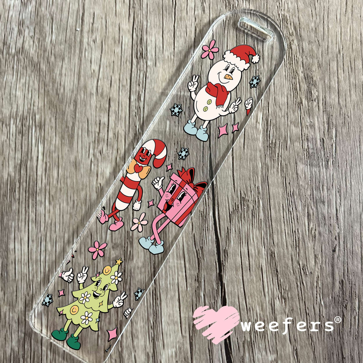 Retro Christmas Friends UV DTF Cup Wrap Bookmark Weefers