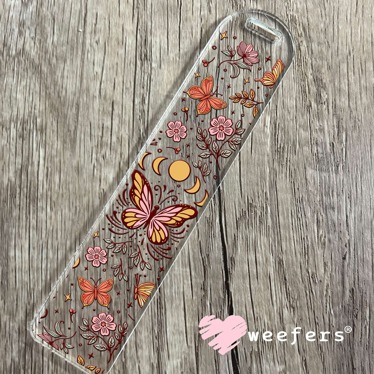 Boho Rust Butterfly UV DTF Cup Wrap Bookmark Weefers