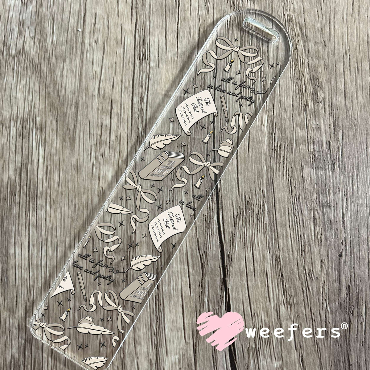 Tortured Poets Society UV DTF Cup Wrap Bookmark Weefers