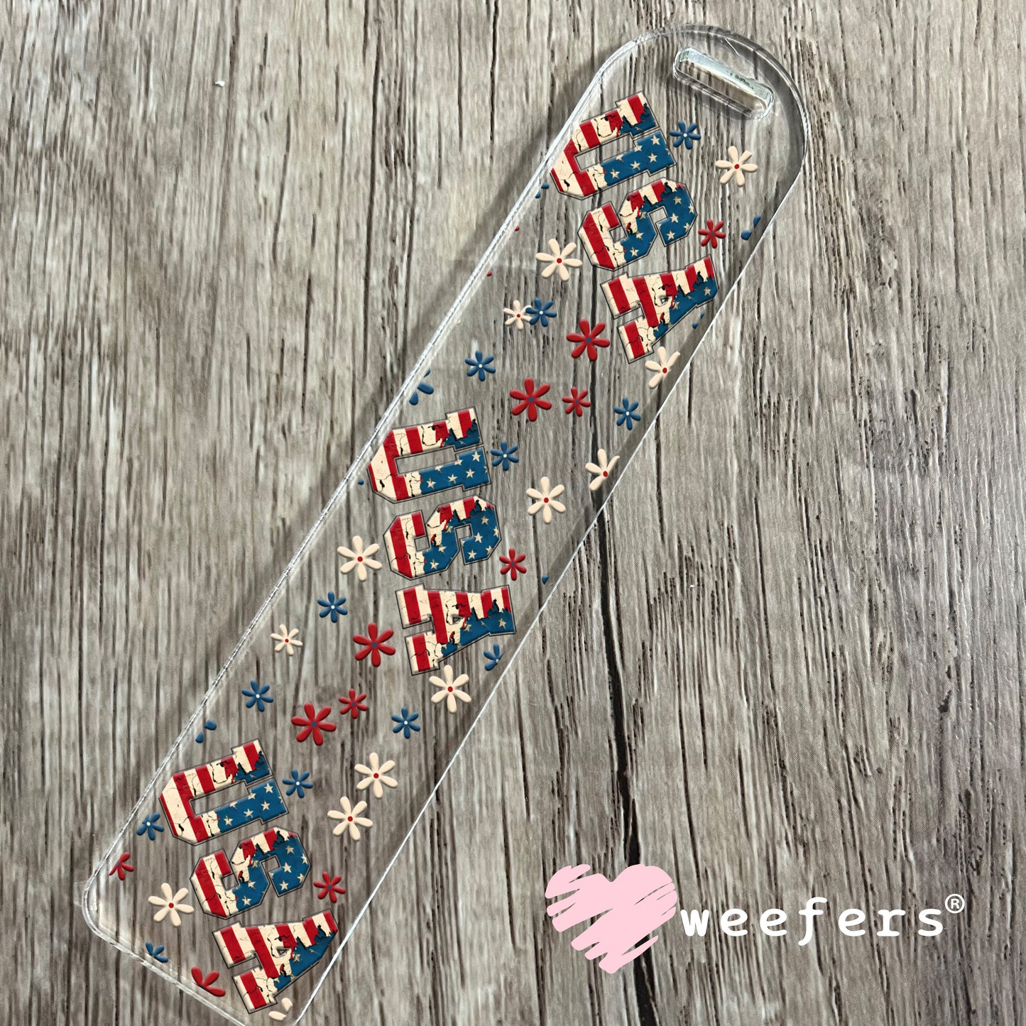 USA Flowers UV DTF Cup Wrap Bookmark Weefers