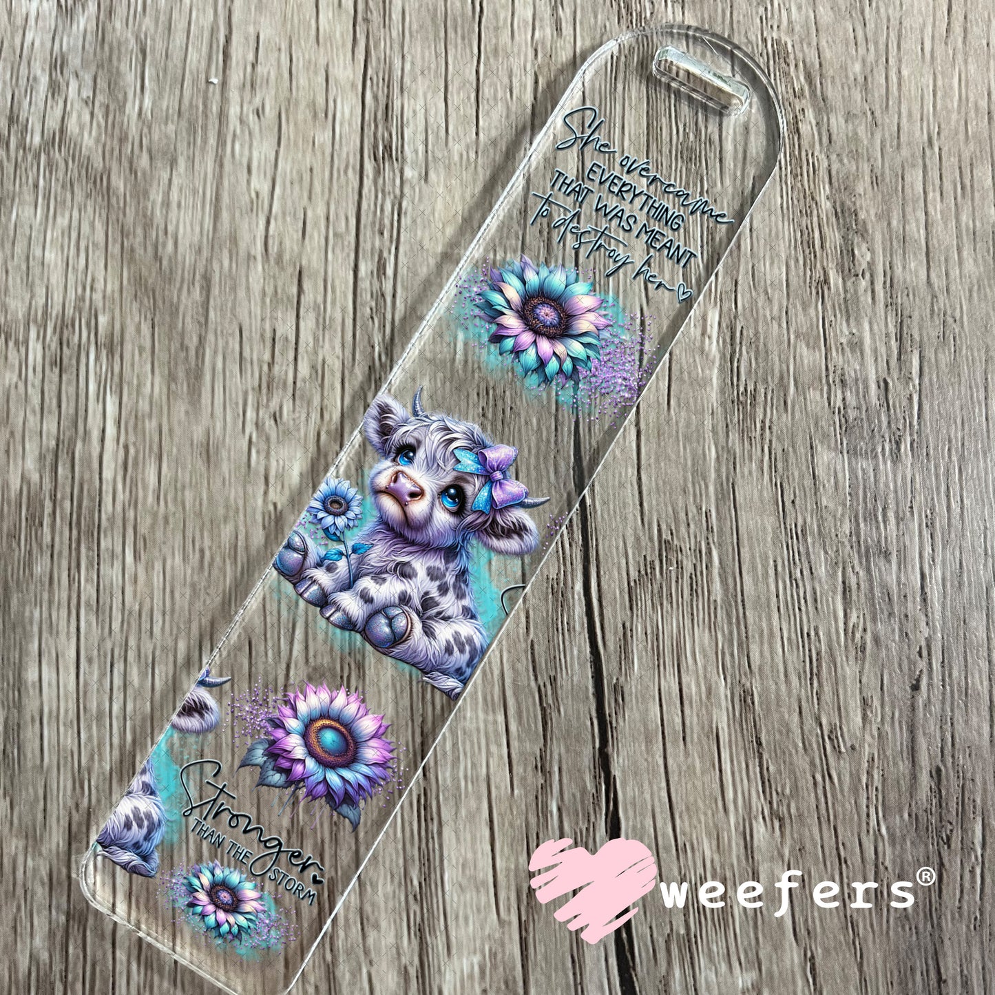 UV DTF Cup Wrap – She Overcame Everything that Was Meant to Destroy Her Bookmark Weefers