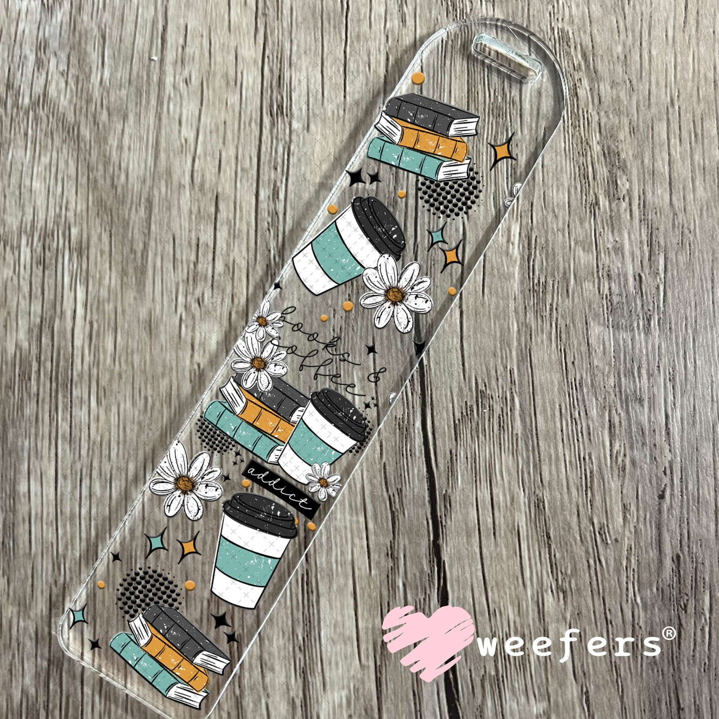 UV DTF Cup Wrap – Books and Coffee Addict Bookmark Weefers