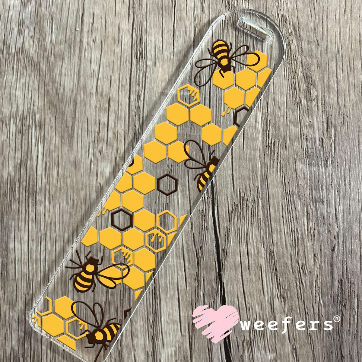 Honeycomb Bees UV DTF Cup Wrap Bookmark Weefers