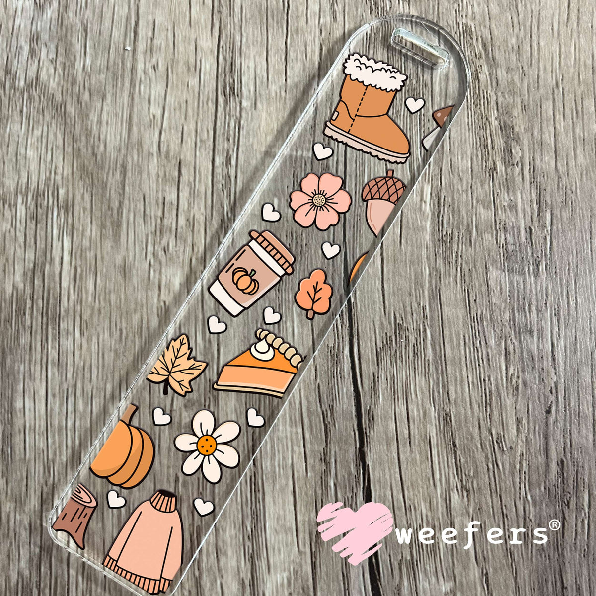 Cozy Fall Things UV DTF Cup Wrap Bookmark Weefers