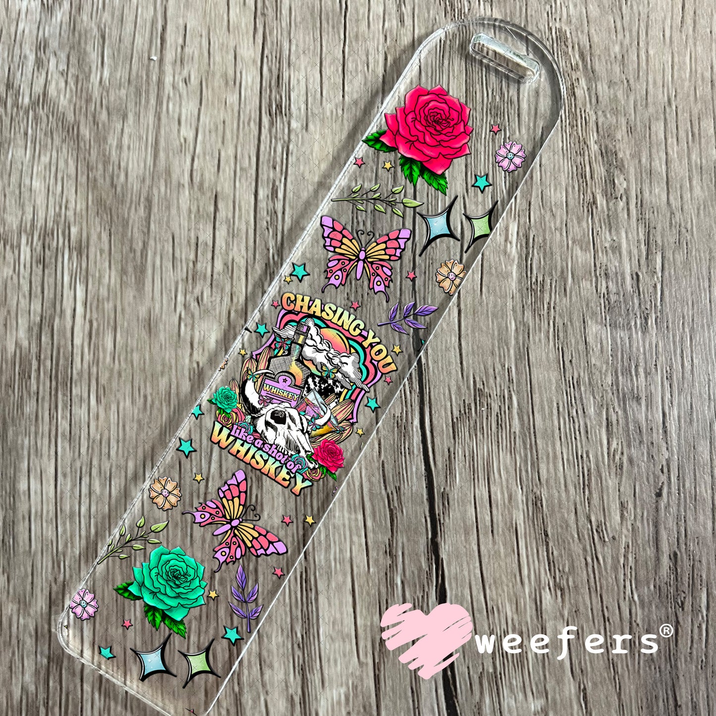 UV DTF Cup Wrap – Chasing you Like a Shot of Whiskey - Weefers Exclusive Bookmark Weefers