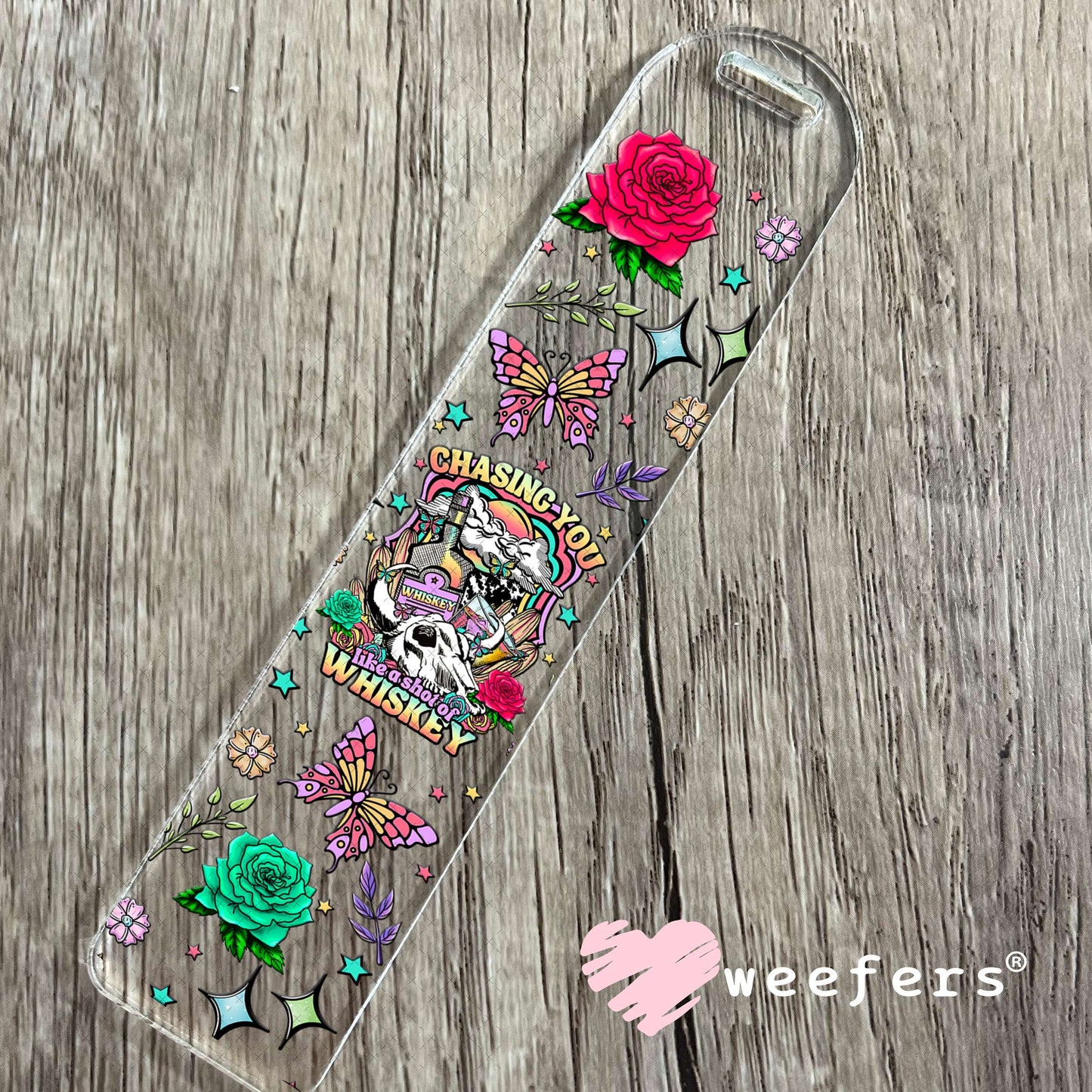 UV DTF Cup Wrap – Chasing you Like a Shot of Whiskey - Weefers Exclusive Bookmark Weefers