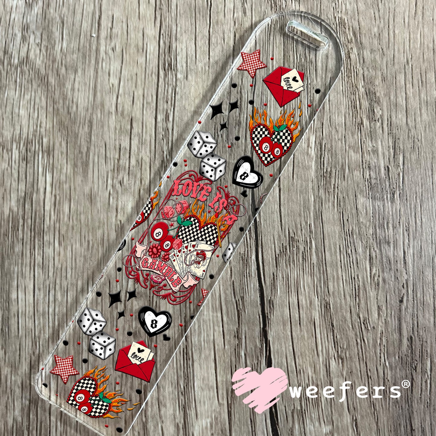 UV DTF Cup Wrap – Love is a Gamble - Weefers Exclusive Bookmark Weefers