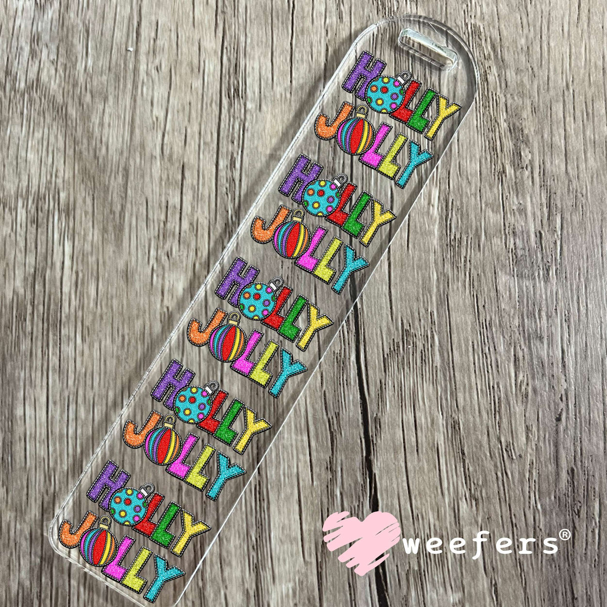 Holly Jolly UV DTF Decal Bookmark Weefers