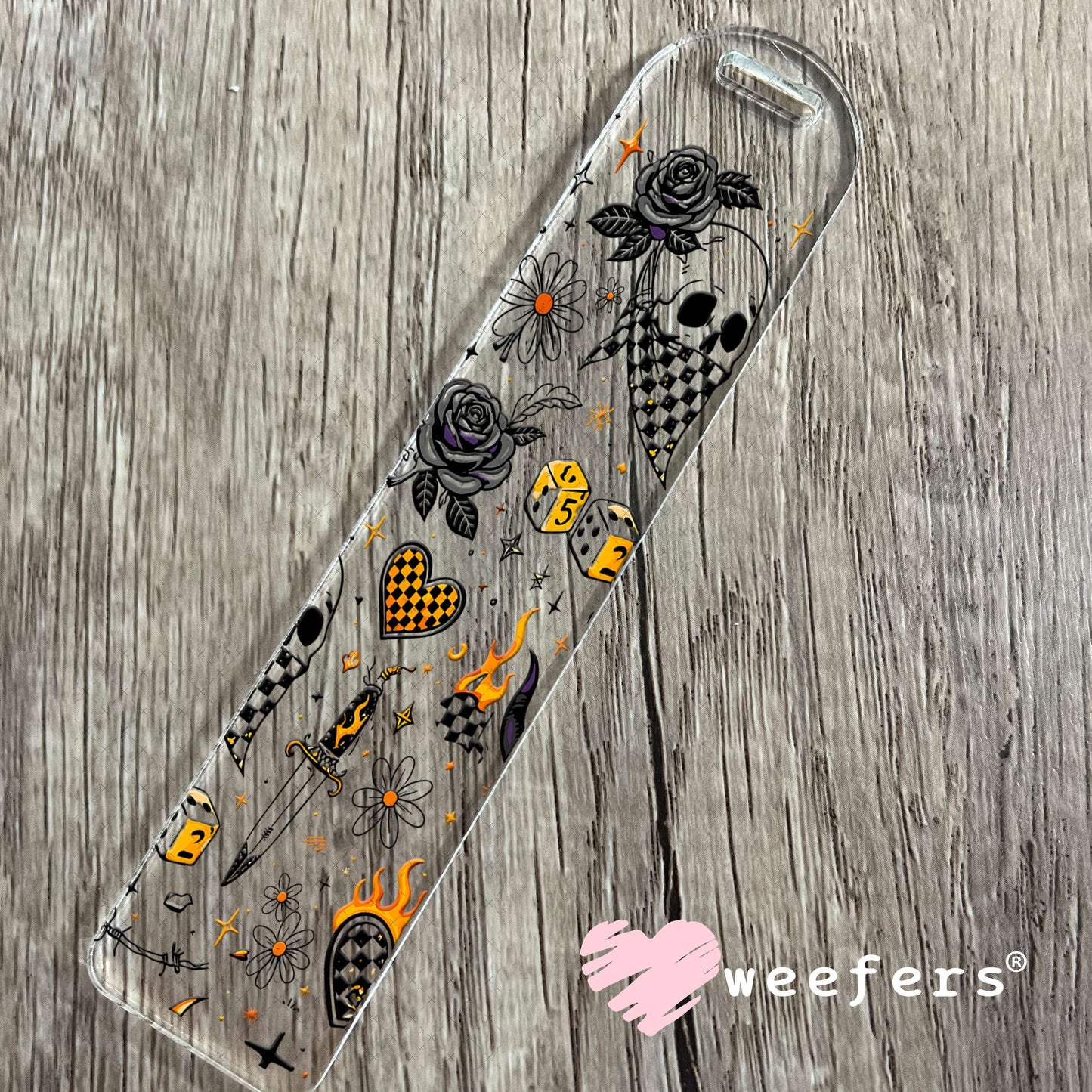 UV DTF Cup Wrap – Western Orange and Black Bookmark Weefers