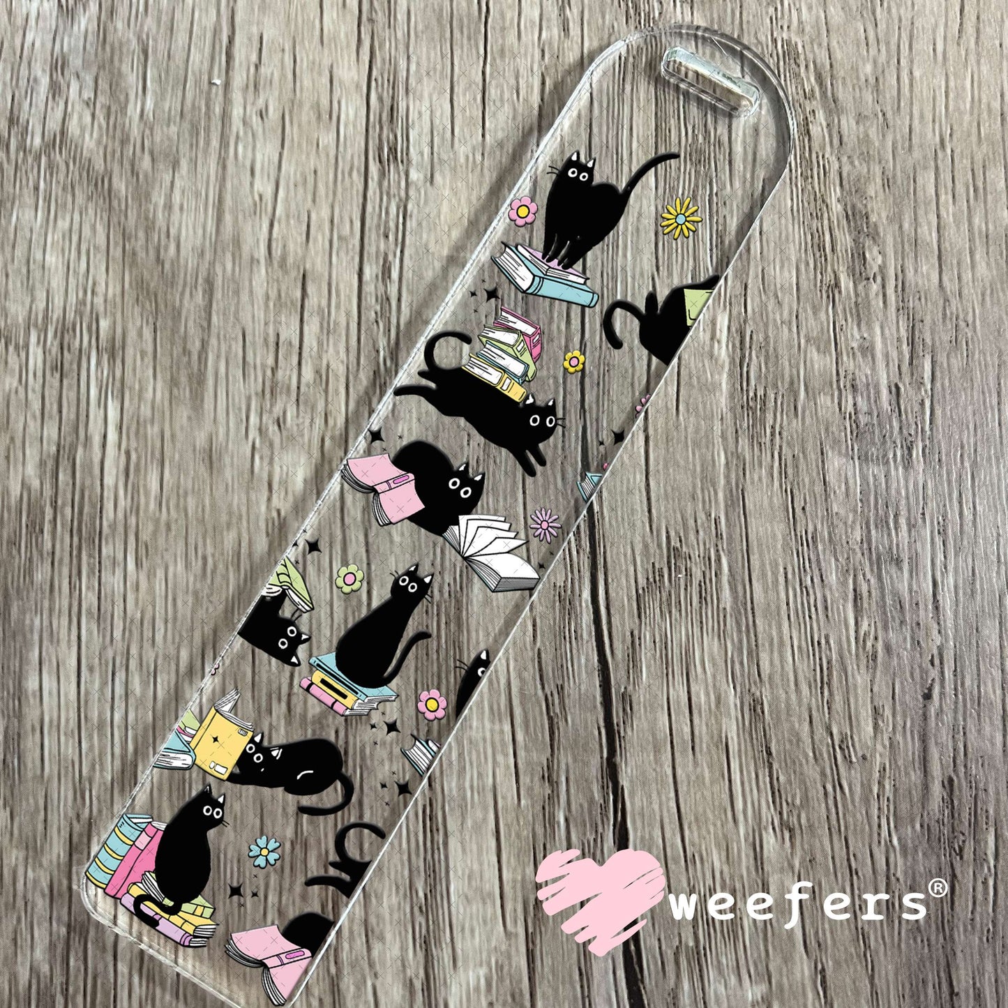 UV DTF Cup Wrap – Black Cats and Books Bookmark Weefers