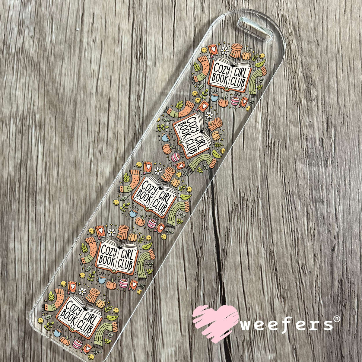 Cozy Girl Book Club UV DTF Decal Bookmark Weefers