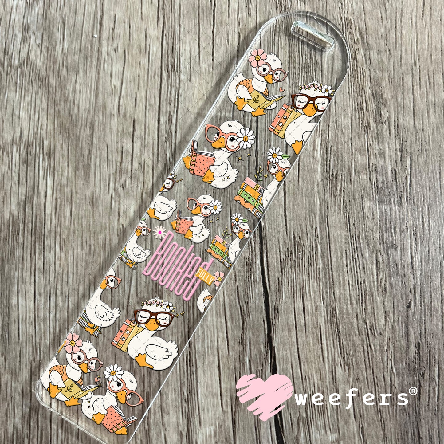 UV DTF Cup Wrap – Booked Ducks Bookmark Weefers