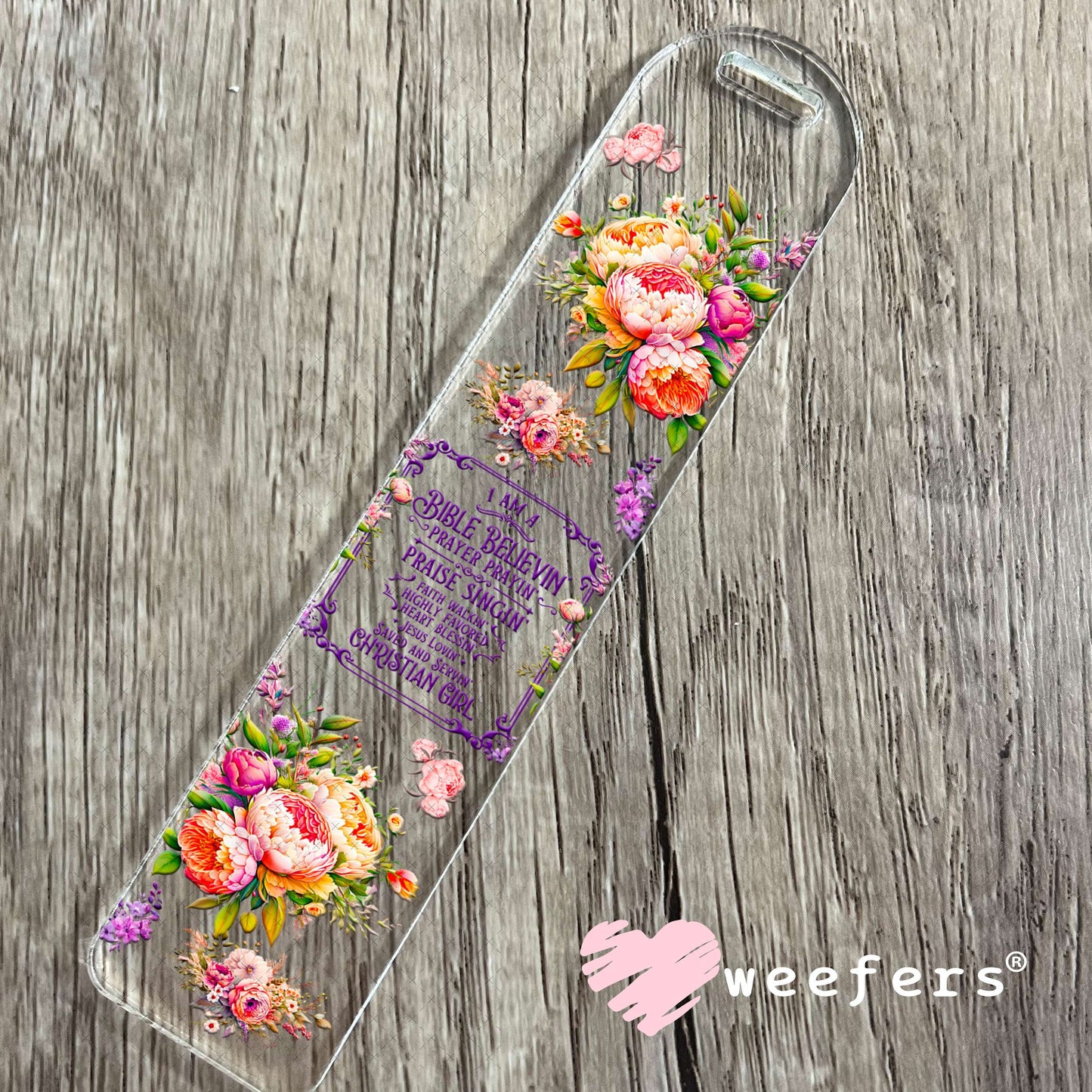 UV DTF Cup Wrap – I am a Bible Believing Prayer Prayin' Bookmark Weefers